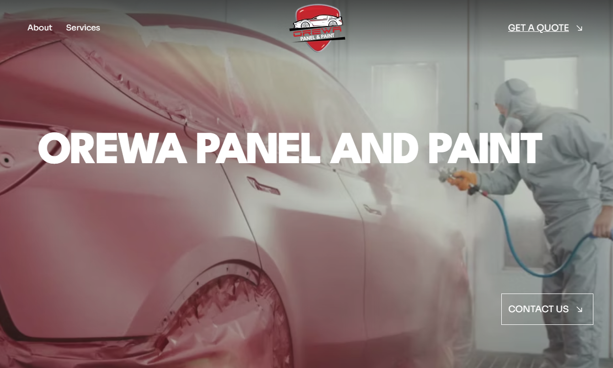 Orewa Panel & Paint website before the ROLY redesign