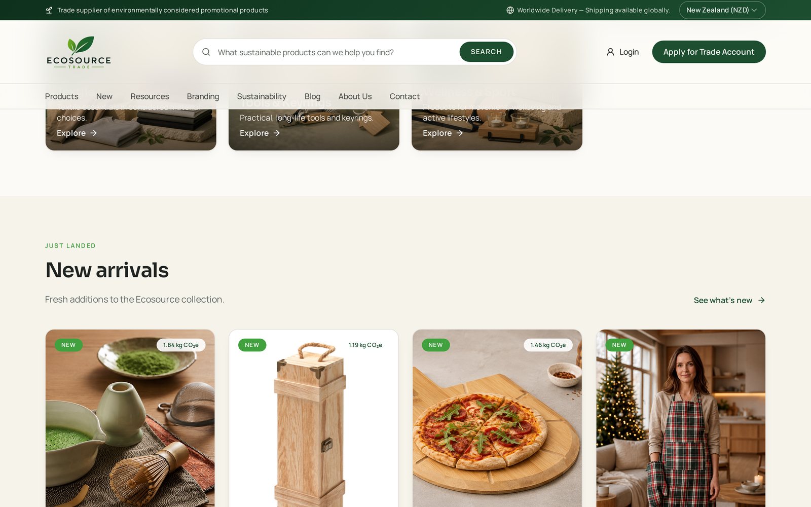 Ecosource Trade website detail 2